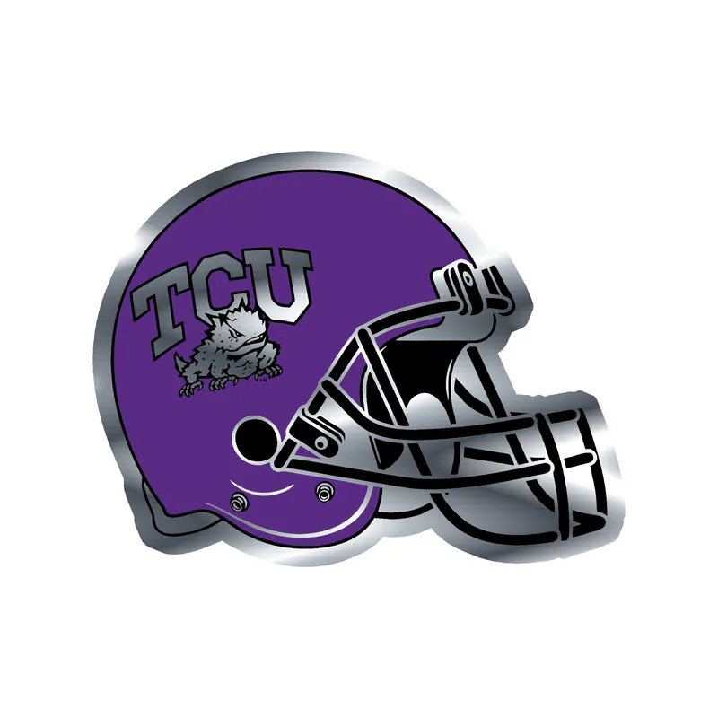 TCU Horned Frogs - Image 13 - Silver Chrome Vinyl Decal - Custom Size