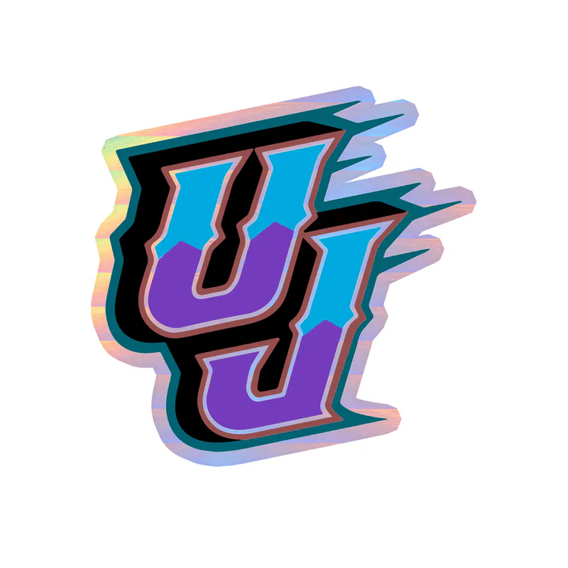 Utah Jazz - Image 3 - Holographic Vinyl Sticker - Custom Size