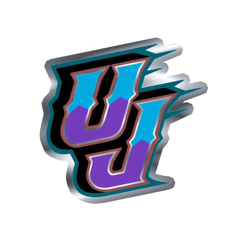 Utah Jazz - Image 3 - Silver Chrome Vinyl Sticker - Custom Size