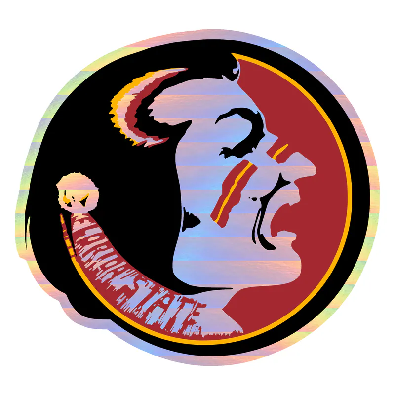 Florida State Seminoles - Image 1 - Holographic Vinyl Decal - Custom Size