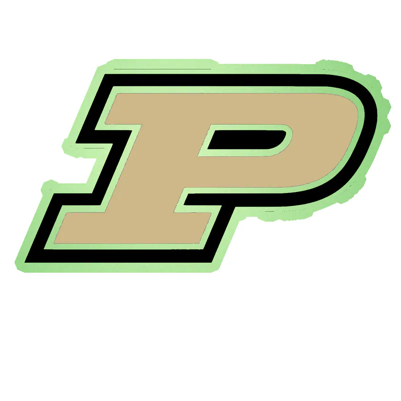 Purdue Boilermakers - Image 1 - Glow in the Dark Vinyl Decal - Custom Size