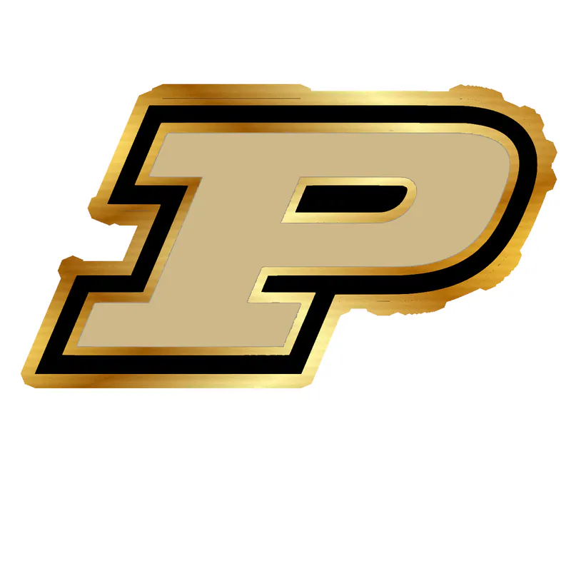 Purdue Boilermakers - Image 1 - Gold Chrome Vinyl Decal - Custom Size
