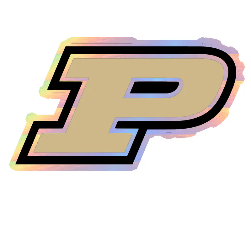 Purdue Boilermakers - Image 1 - Holographic Vinyl Decal - Custom Size