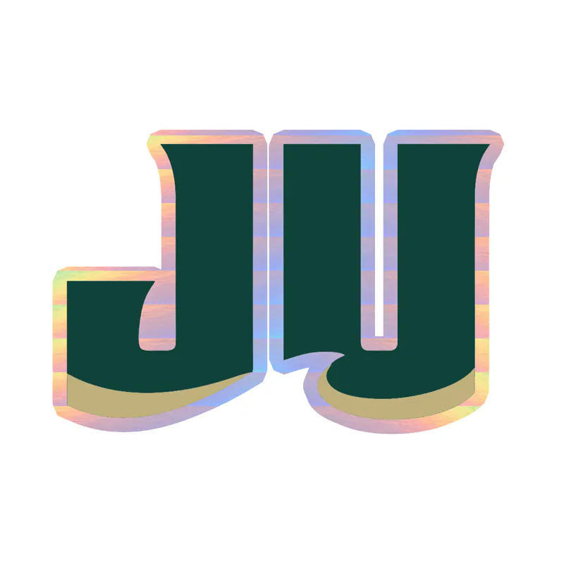 Jacksonville Dolphins - JU - Holographic Vinyl Decal - Custom Size
