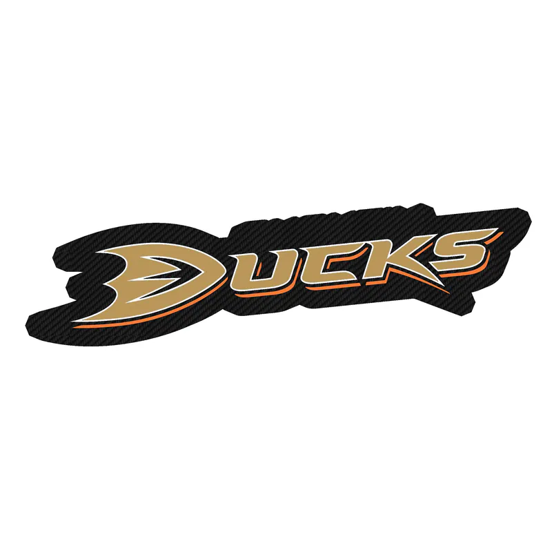 Anaheim Ducks - Name - Carbon Fiber Vinyl Sticker - Custom Size