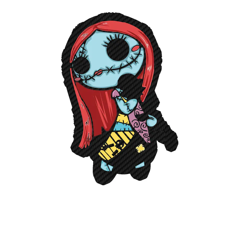 Nightmare Before Christmas Carbon Fiber Vinyl Sticker - Custom Size