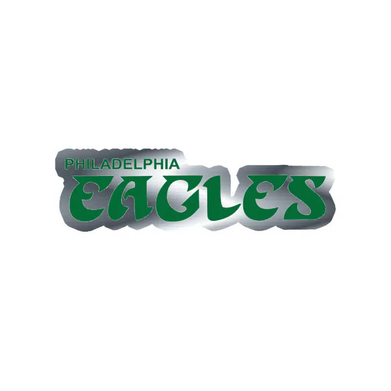 Philadelphia Eagles - Image 19 - Silver Chrome Vinyl Sticker - Custom Size