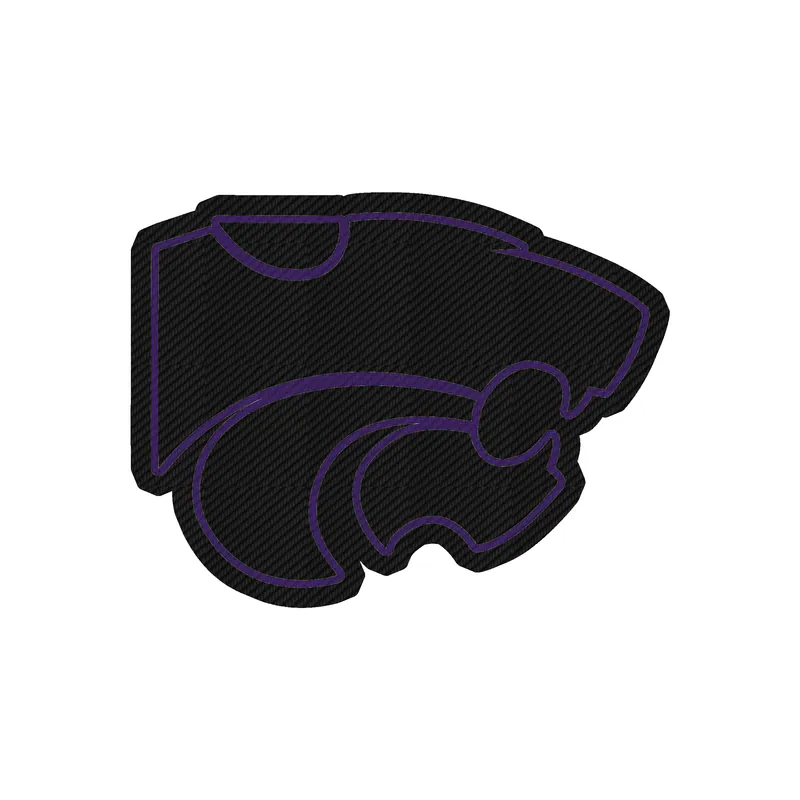 Kansas State Wildcats - Image 1 - Carbon Fiber Vinyl Decal - Custom Size