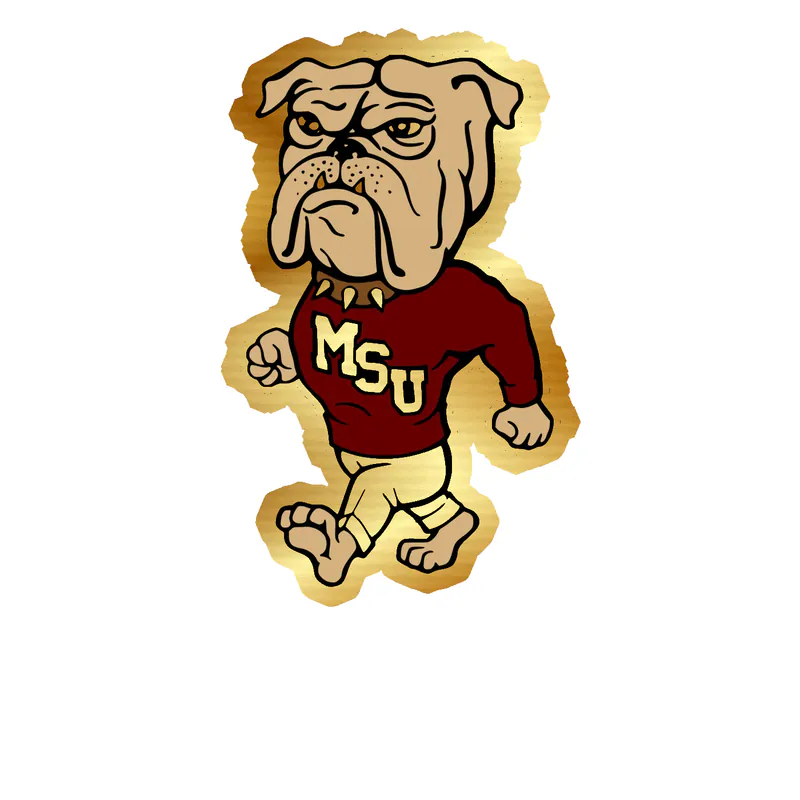 Mississippi State Bulldogs - Image 6 - Gold Chrome Vinyl Decal - Custom Size