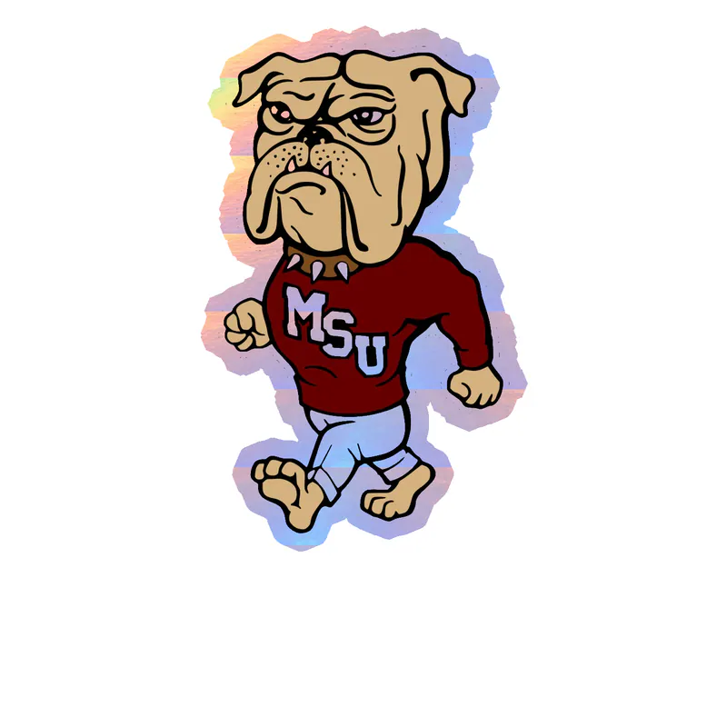 Mississippi State Bulldogs - Image 6 - Holographic Vinyl Decal - Custom Size