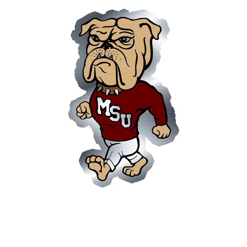 Mississippi State Bulldogs - Image 6 - Silver Chrome Vinyl Decal - Custom Size