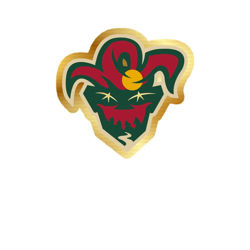 Minnesota Wild Gold Chrome Vinyl Sticker - Custom Size