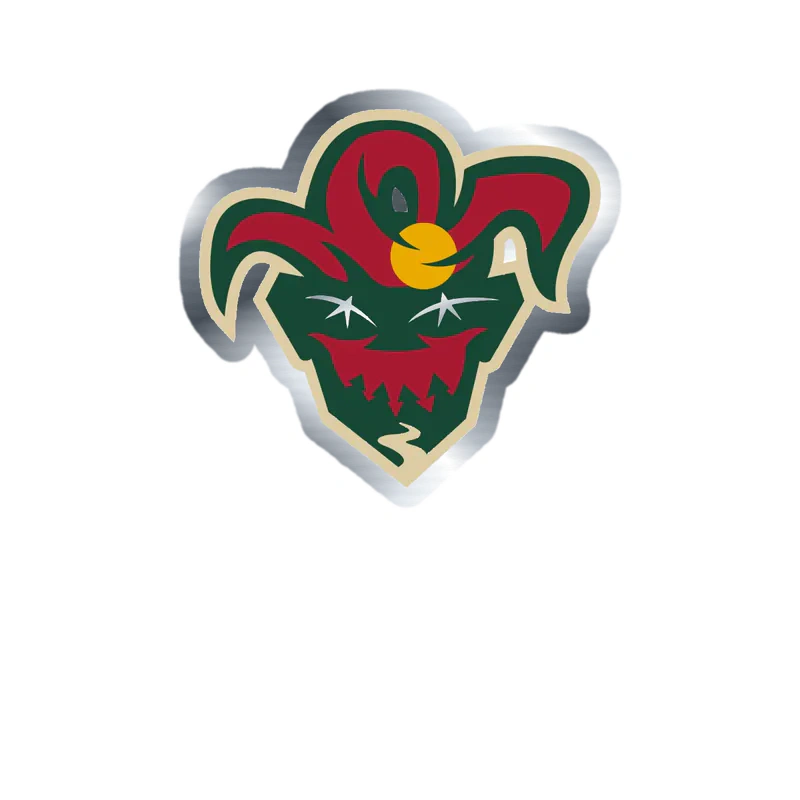 Minnesota Wild Silver Chrome Vinyl Sticker - Custom Size