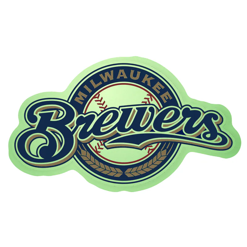 Milwaukee Brewers - Circle With Brewers - Glow in the Dark Vinyl Sticker - Custom Size