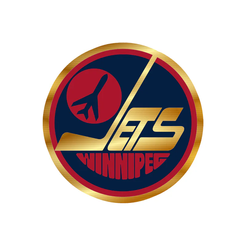 Winnipeg Jets - Image 2 - Gold Chrome Vinyl Sticker - Custom Size