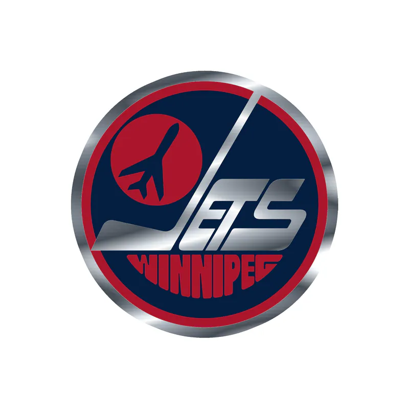 Winnipeg Jets - Image 2 - Silver Chrome Vinyl Sticker - Custom Size