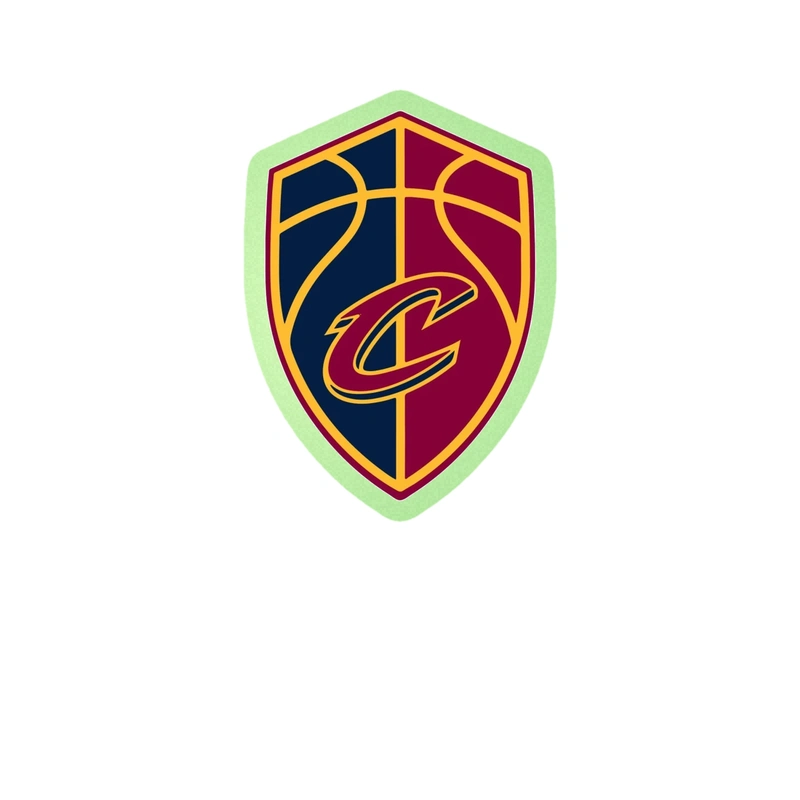 Cleveland Cavaliers - Shield With C In Middle - Glow in the Dark Vinyl Sticker - Custom Size