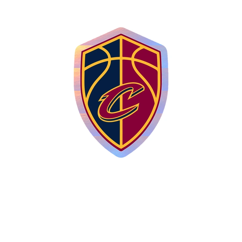 Cleveland Cavaliers - Shield With C In Middle - Holographic Vinyl Sticker - Custom Size