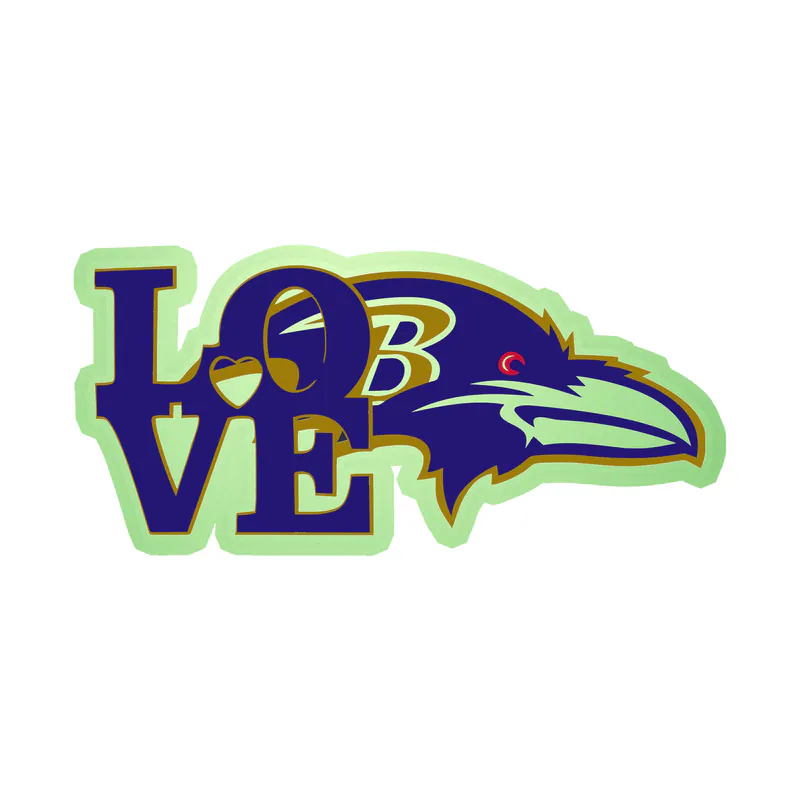 Baltimore Ravens - Image 15 - Glow in the Dark Vinyl Sticker - Custom Size