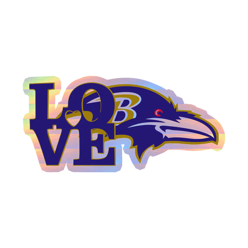 Baltimore Ravens - Image 15 - Holographic Vinyl Sticker - Custom Size