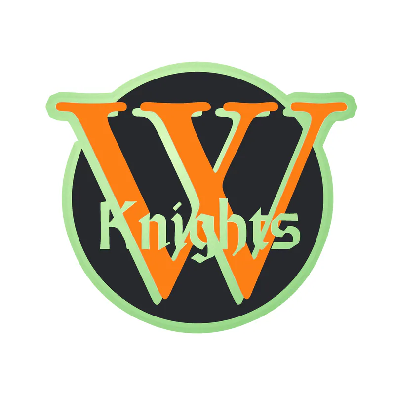 Wartburg College Knights - Image 1 - Glow in the Dark Vinyl Decal - Custom Size