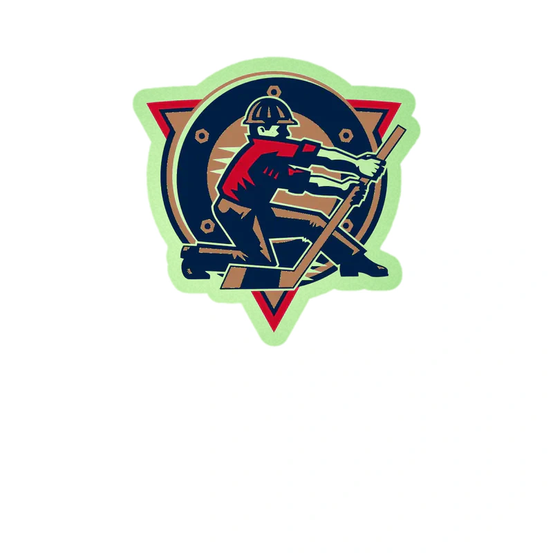 Edmonton Oilers - Guy With Hockey Stick - Glow in the Dark Vinyl Sticker - Custom Size