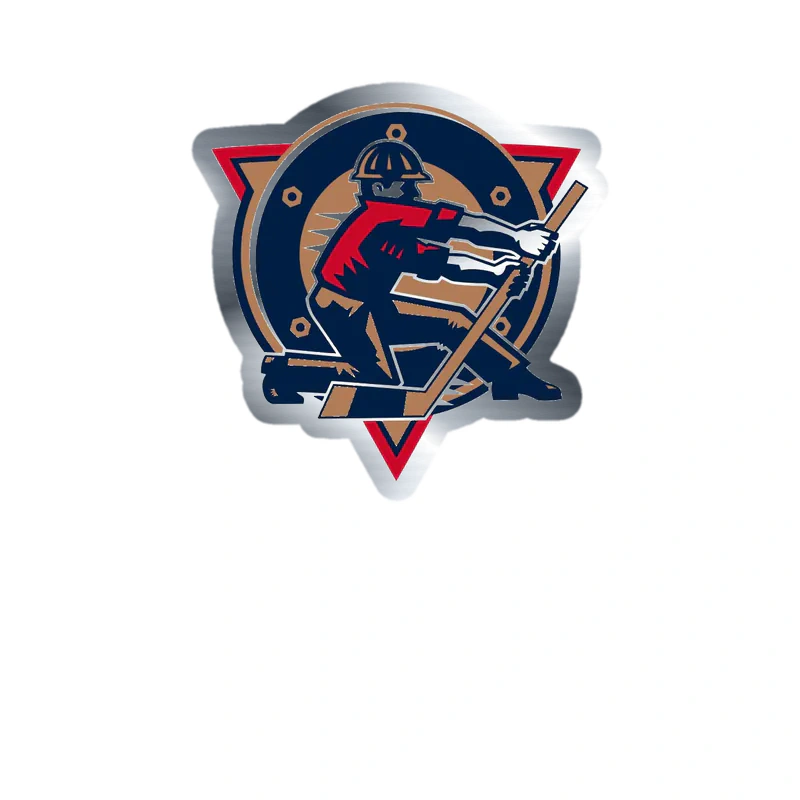 Edmonton Oilers - Guy With Hockey Stick - Silver Chrome Vinyl Sticker - Custom Size