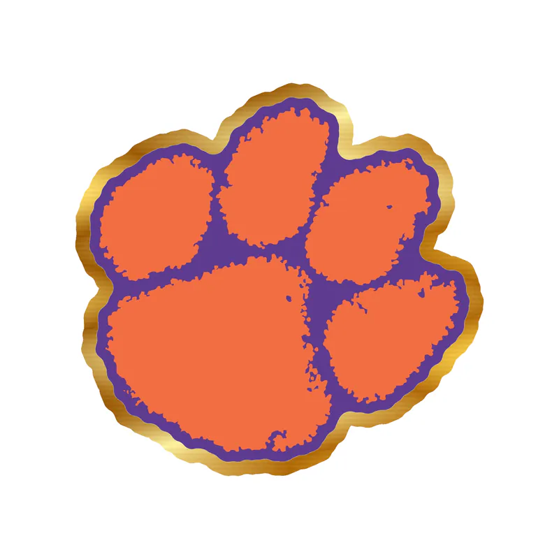 Clemson Tigers - Image 3 - Gold Chrome Vinyl Decal - Custom Size