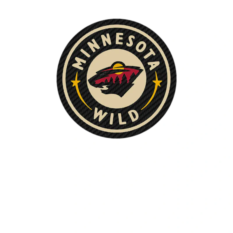 Minnesota Wild - Green Circle With Name - Carbon Fiber Vinyl Sticker - Custom Size
