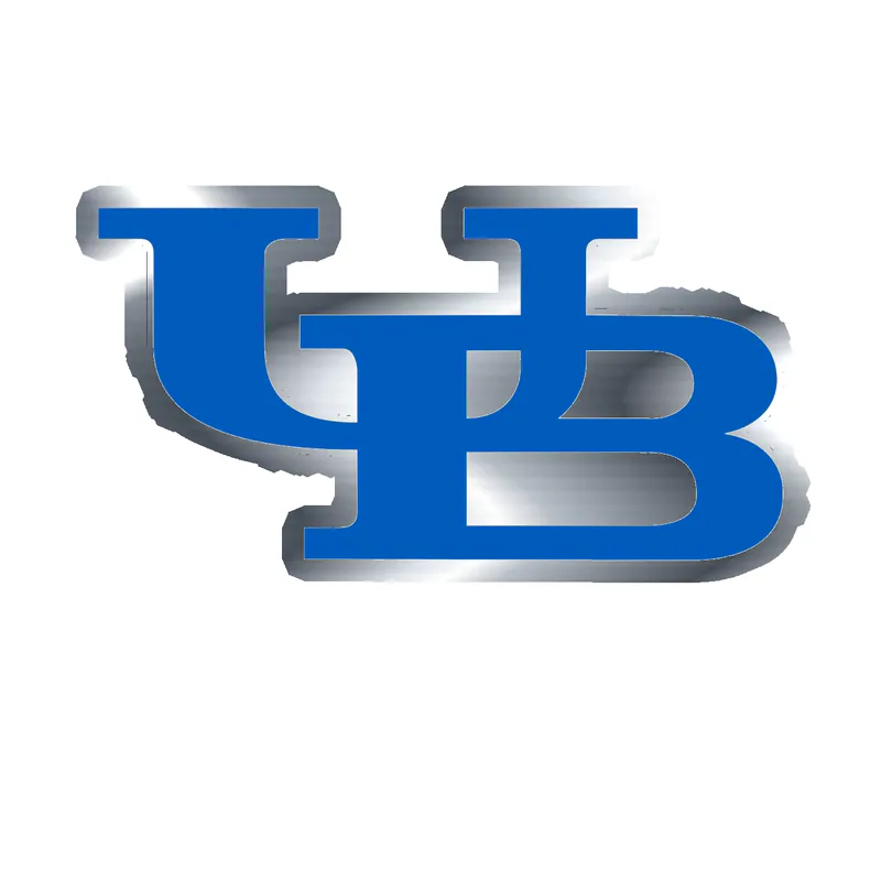 Buffalo Bulls Silver Chrome Vinyl Decal - Custom Size