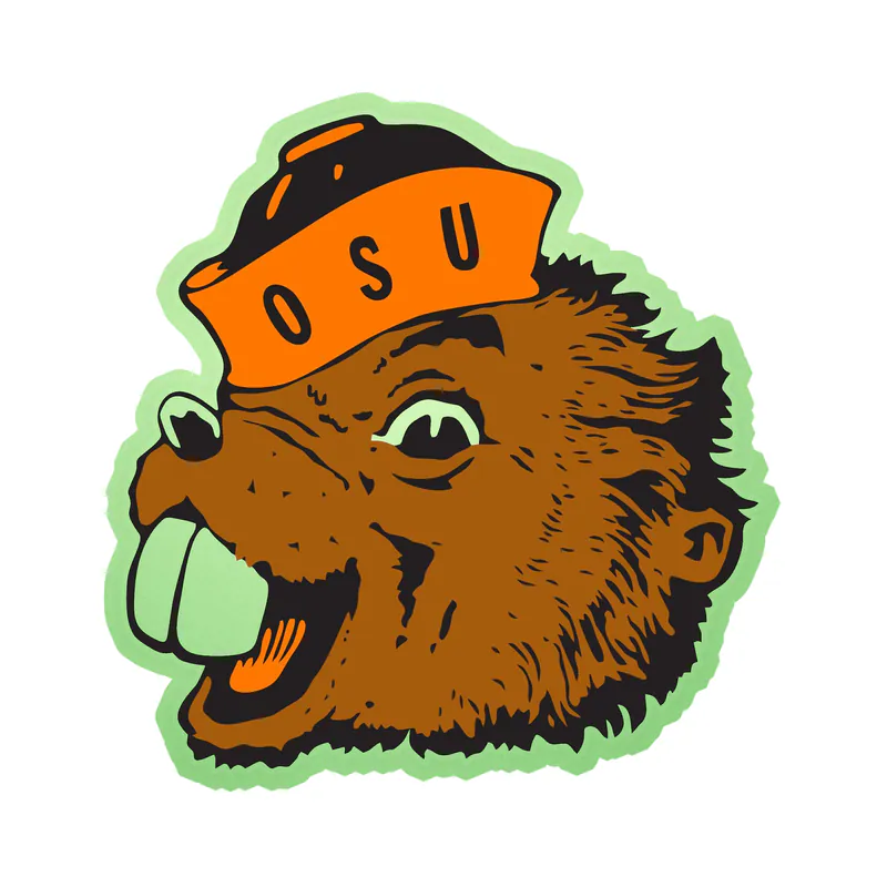Oregon State Beavers - Image 3 - Glow in the Dark Vinyl Decal - Custom Size