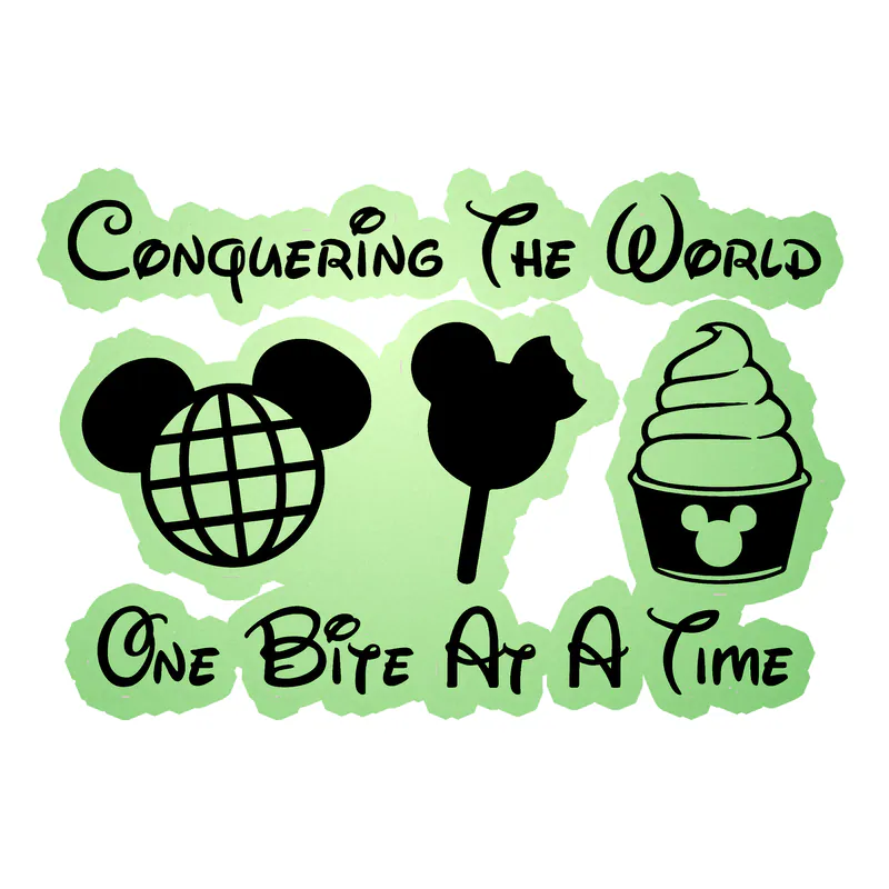 Disney Snacks Glow in the Dark Vinyl Sticker - Custom Size
