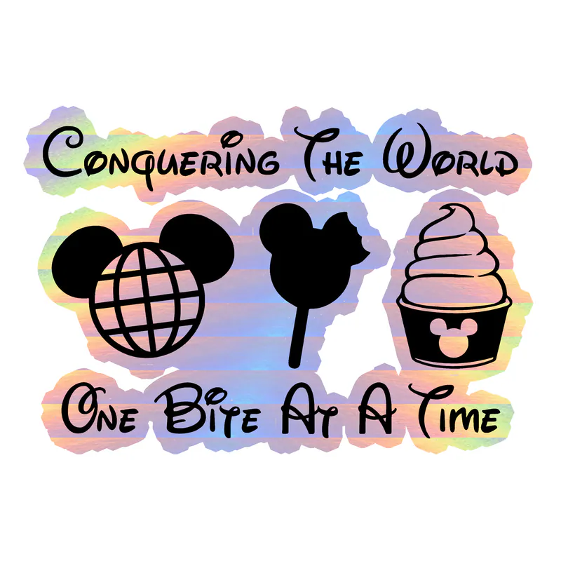 Disney Snacks Holographic Vinyl Sticker - Custom Size