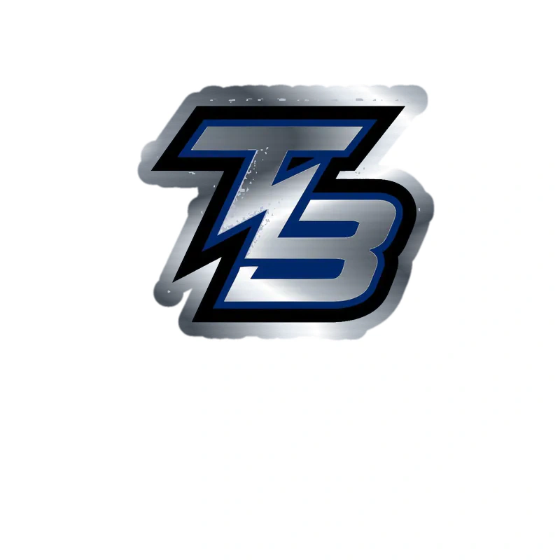 Tampa Bay Lightning - TB - Silver Chrome Vinyl Sticker - Custom Size