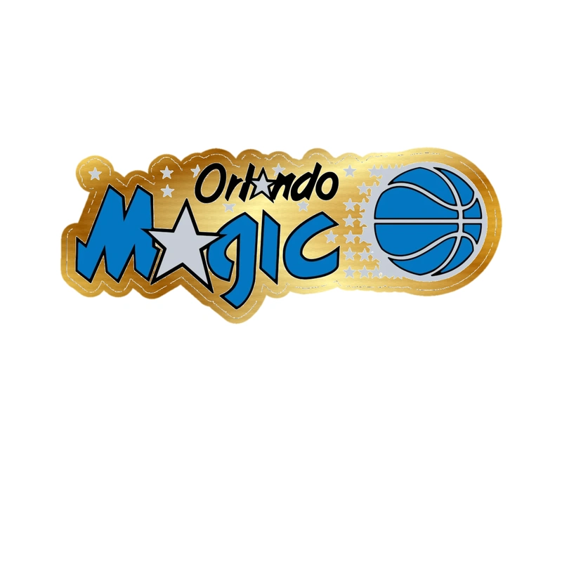 Orlando Magic - Image 4 - Gold Chrome Vinyl Sticker - Custom Size