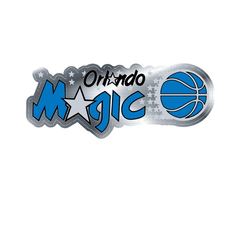 Orlando Magic - Image 4 - Silver Chrome Vinyl Sticker - Custom Size