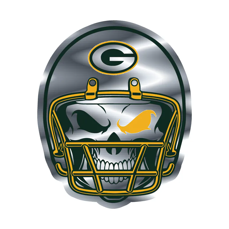 Green Bay Packers - Image 18 - Silver Chrome Vinyl Sticker - Custom Size