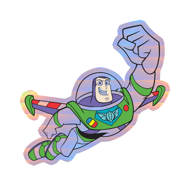 Toy Story Buzz Lightyear Holographic Vinyl Sticker - Custom Size