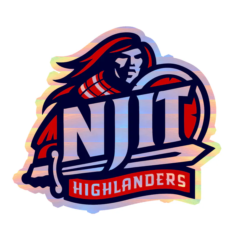 NJIT Highlanders Holographic Vinyl Decal - Custom Size