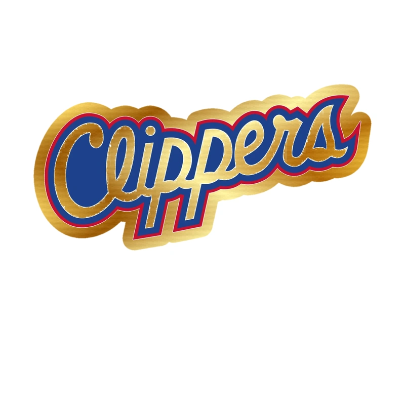 Los Angeles Clippers - Image 8 - Gold Chrome Vinyl Sticker - Custom Size