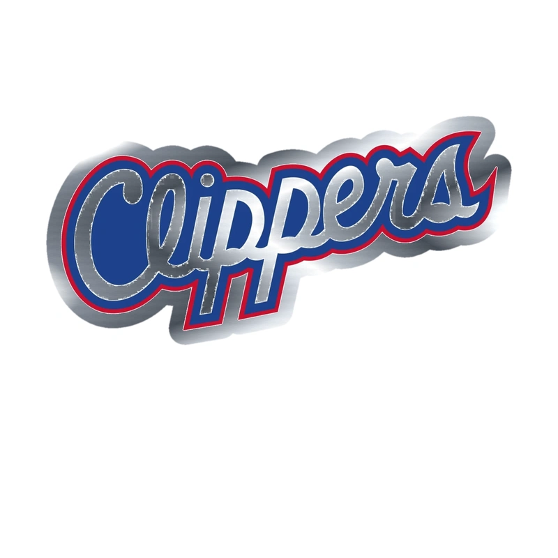 Los Angeles Clippers - Image 8 - Silver Chrome Vinyl Sticker - Custom Size