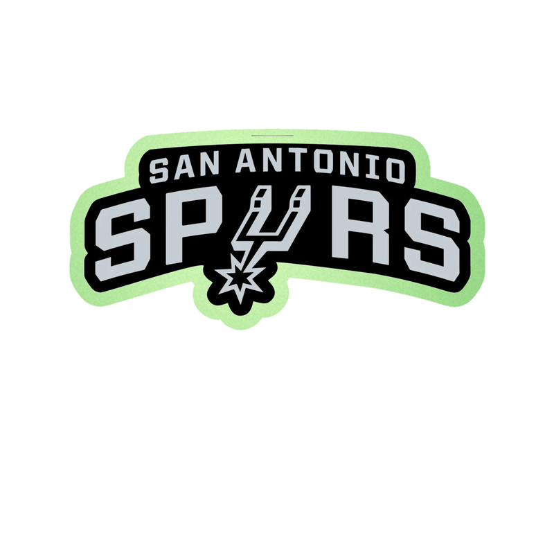 San Antonio Spurs - Image 1 - Glow in the Dark Vinyl Sticker - Custom Size