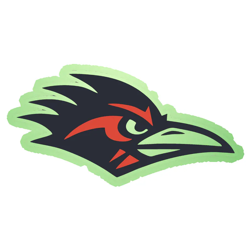 UTSA Roadrunners - Head - Glow in the Dark Vinyl Decal - Custom Size
