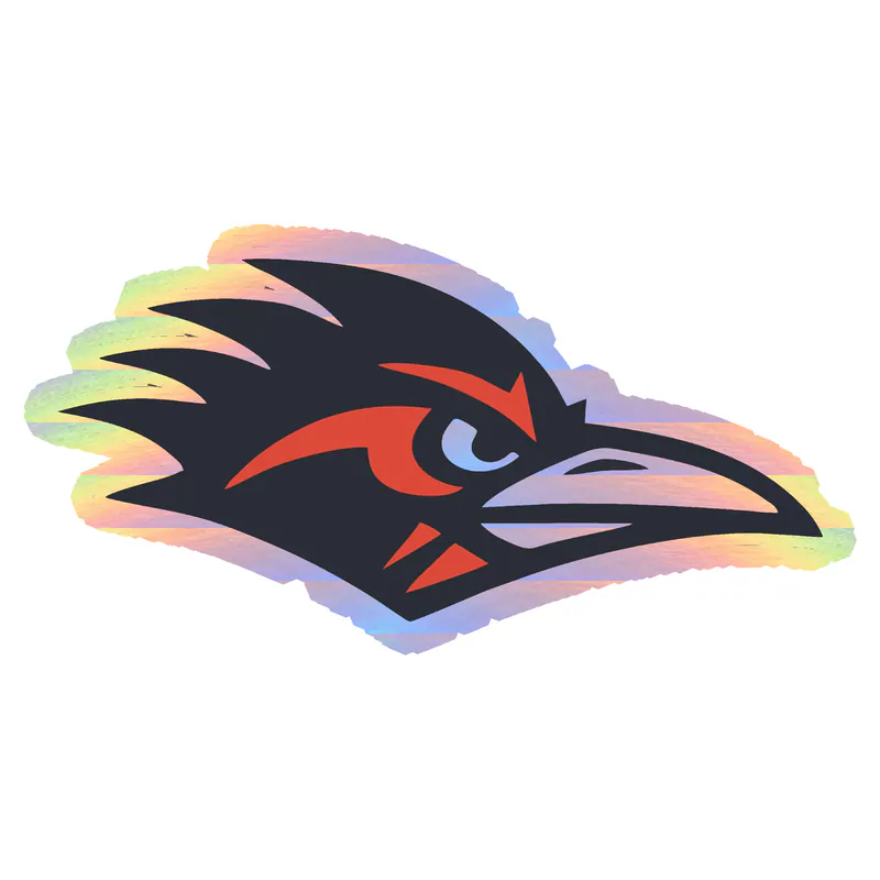 UTSA Roadrunners - Head - Holographic Vinyl Decal - Custom Size