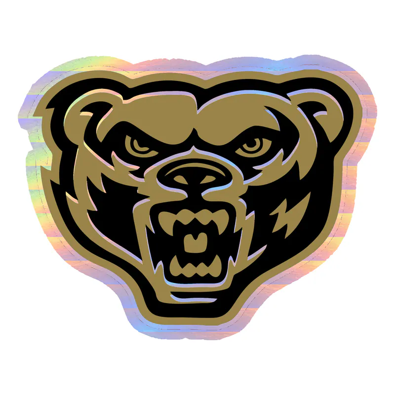 Oakland University - Image 1 - Holographic Vinyl Sticker - Custom Size
