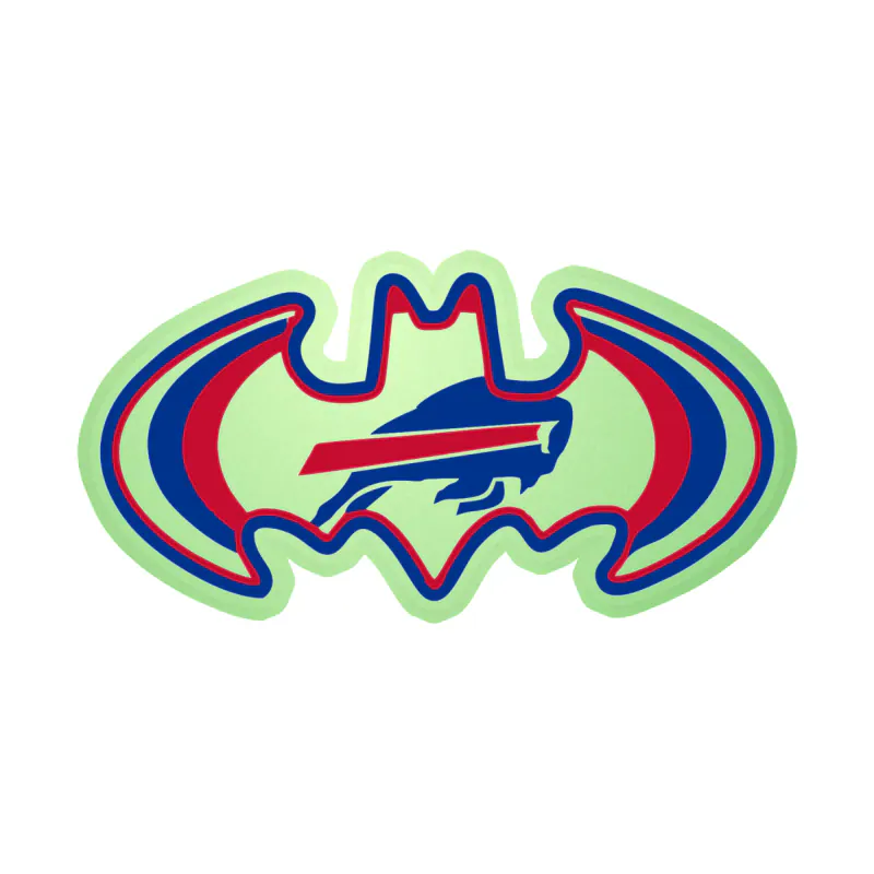 Buffalo Bills - Bat - Glow in the Dark Vinyl Sticker - Custom Size