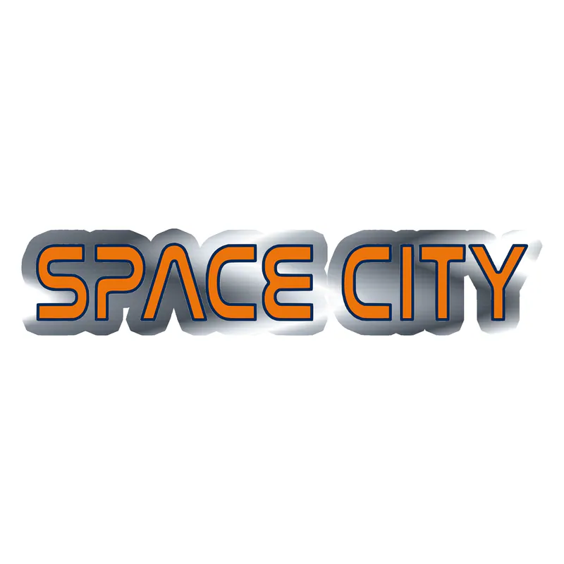Houston Astros - Space City - Silver Chrome Vinyl Sticker - Custom Size