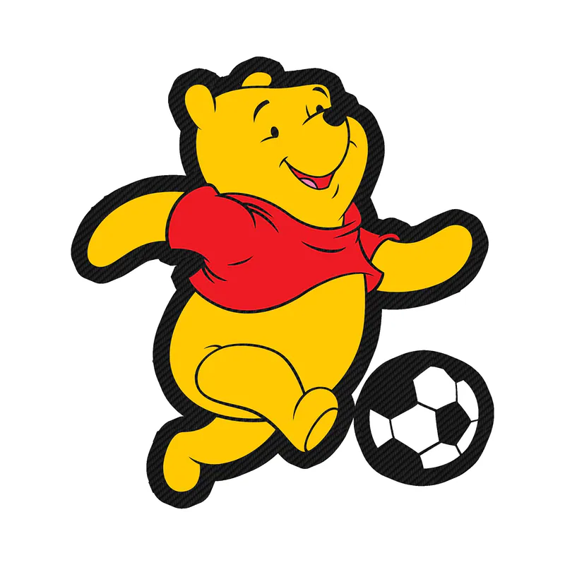 Winnie The Pooh - Carbon Fiber Vinyl Sticker - Custom Size