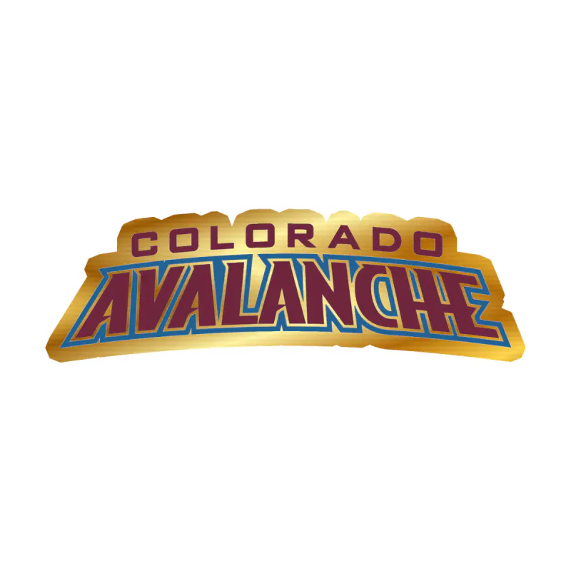 Colorado Avalanche - Name - Gold Chrome Vinyl Sticker - Custom Size