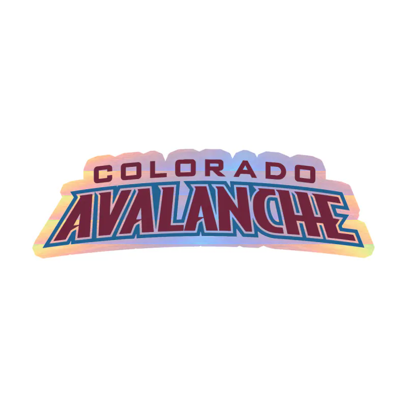 Colorado Avalanche - Name - Holographic Vinyl Sticker - Custom Size